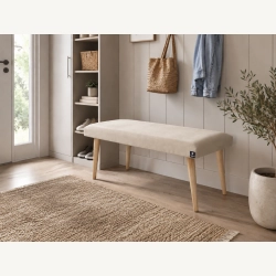 Ławeczka Pufa Tapicerowana Siedzisko Gładkie Beż LPG-10 Rozmiary od 50 cm do 120 cm